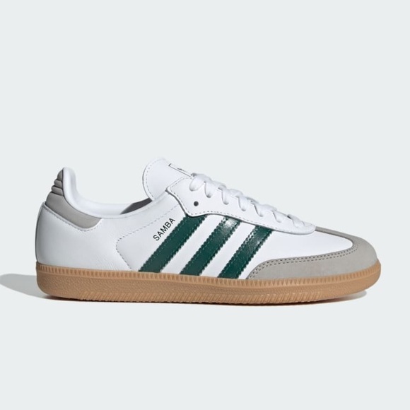 ADIDAS Samba OG Gum Sneakers in Cloud White Collegiate Green Sz 11 - Picture 14 of 14